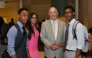 Ed Satell congratulates S.T.E.M. Scholars at the Franklin Institute, one of the initiatives he founded, on their graduation from this four-year cohort program for 15 students annually,. https://www.fi.edu/2014-stem-scholars-graduation